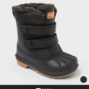 Cat & Jack Black Snow Boots TODDLER SIZE 11-NEW!